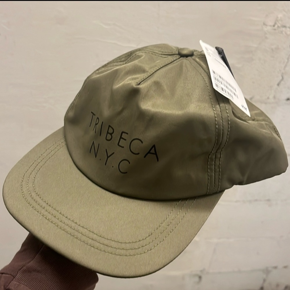 TRIBECA NYC Cap New One Size olive green / orange